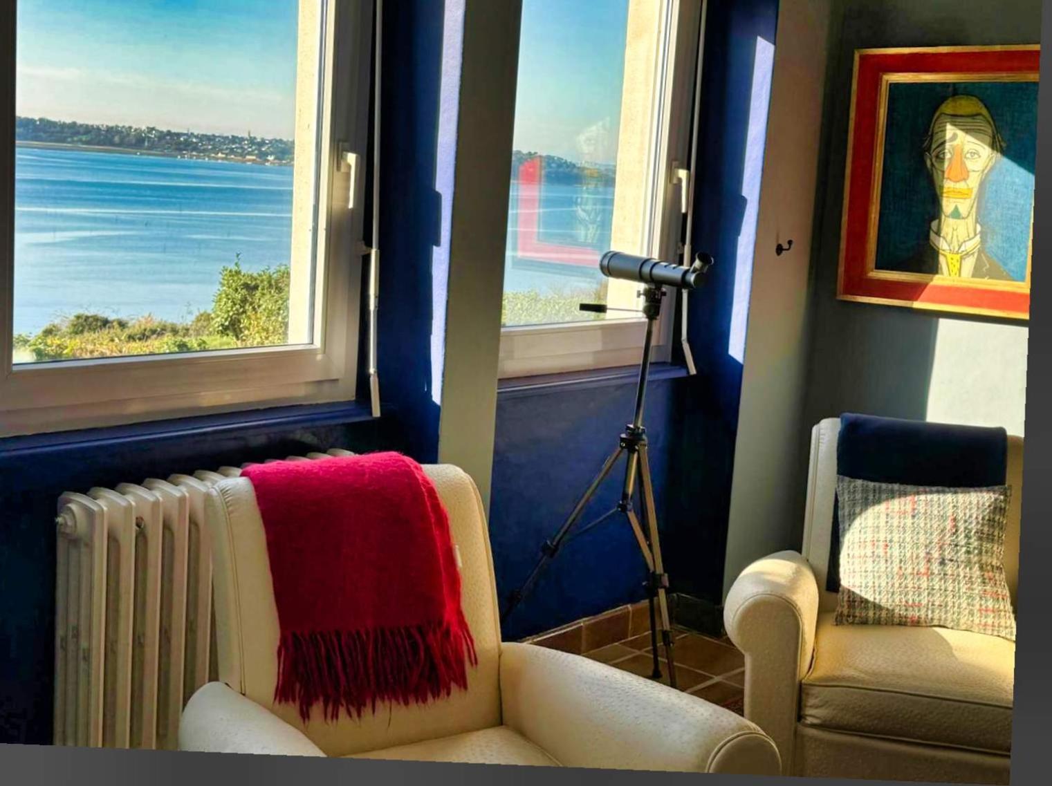 Kermartin - Maison De Famille Avec Vue Sur La Baie De Morlaix Plouezoc'h ภายนอก รูปภาพ